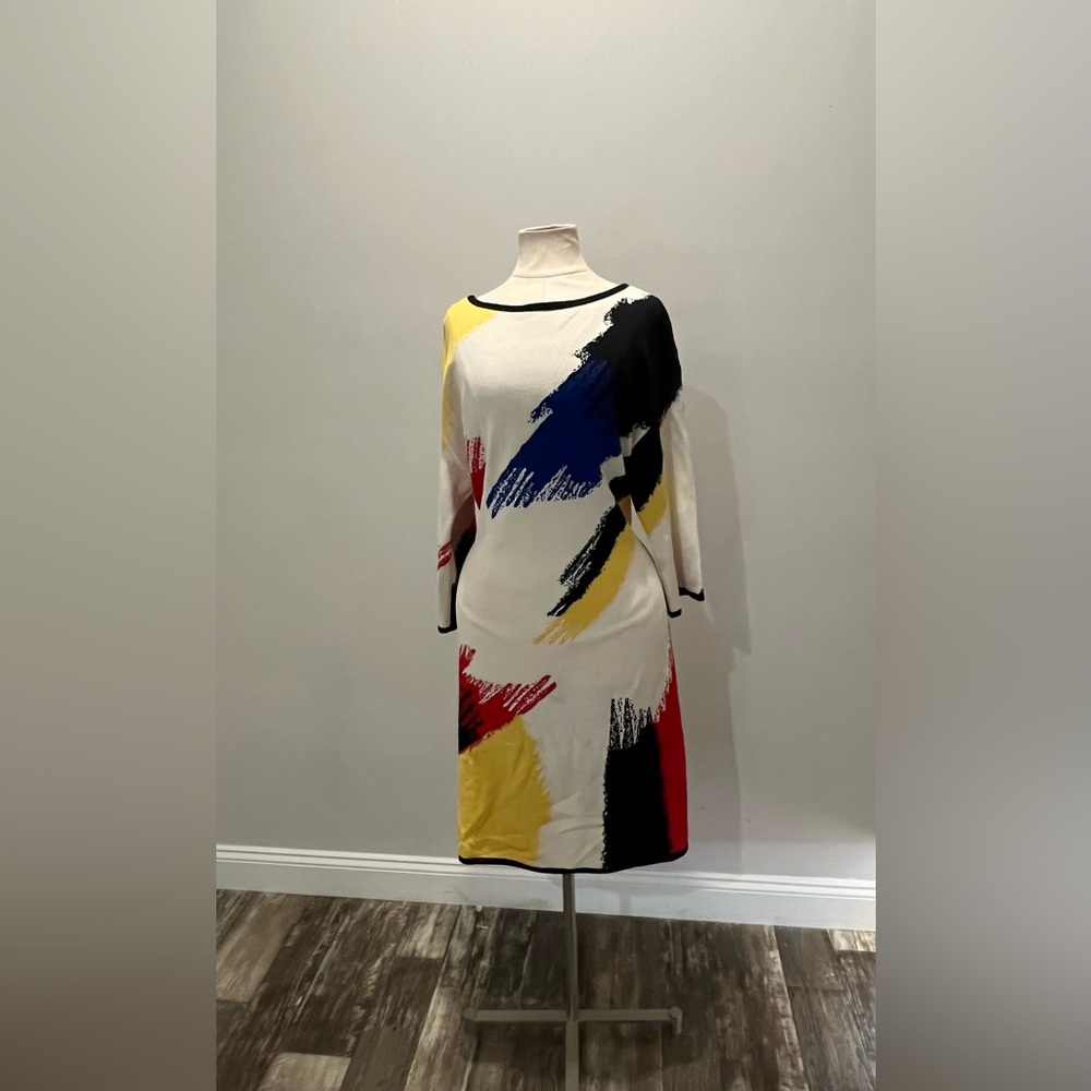 St. John Knit Paint Brush Dress